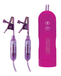 Lux Fetish Vibrating Nipple Clamps With Wired Remote Control