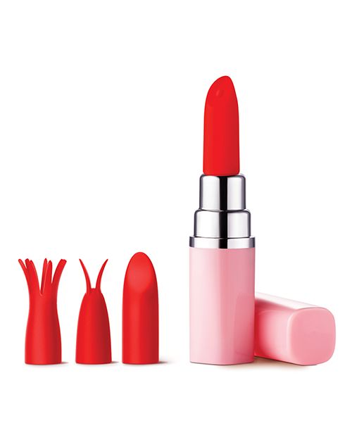 Luv Inc Lipstick Vibrator With 4 Heads