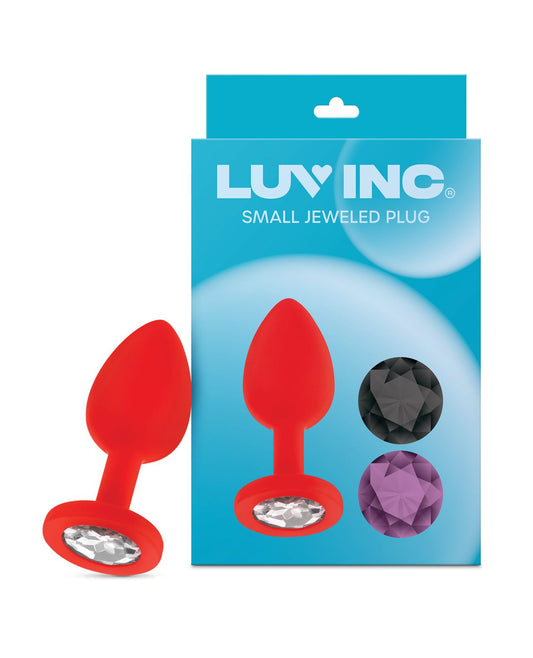 Luv Inc Jeweled Silicone Butt Plug With Three Stones