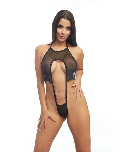 Femme X Mesh Halter Bodysuit