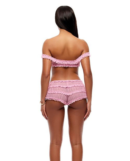 Forplay Soft Girl Era Sheer Mesh & Lace Bralette Set
