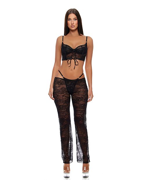 Forplay Layer of Seduction Lace Bra, Thong, & Pants