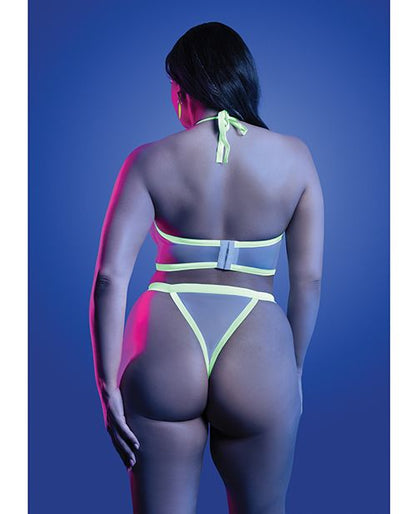 Glow Supernatural Glow-in-the-Dark Zipper Bralette & Thong