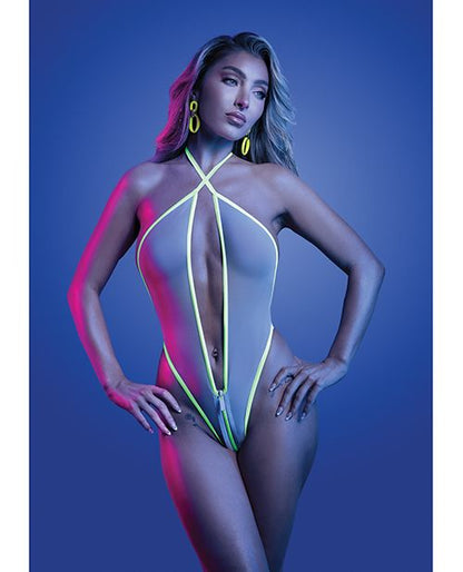 Glow Supernatural Glow-in-the-Dark Trim Zipper Teddy
