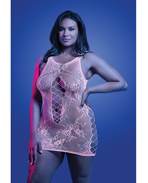 Glow Magnetism Glow-in-the-Dark Lace Knit Dress