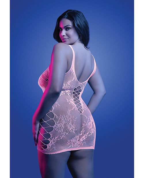 Glow Magnetism Glow-in-the-Dark Lace Knit Dress