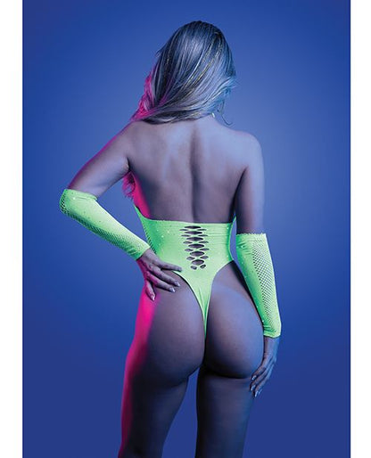 Glow Pressure Point UV Reactive Rhinestone Studded Teddy 2 Piece Set