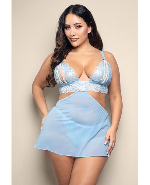 Opulence Metallic Lace 2-in-1 Set With Pearl Details