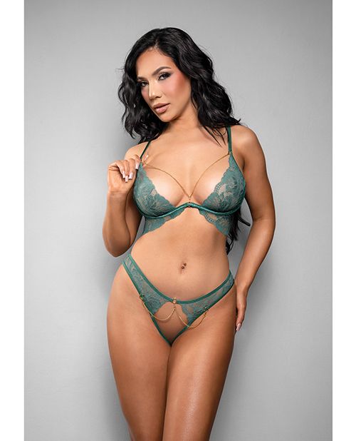 Temptress Aerin Lace Bra With Removable Chain & Panty
