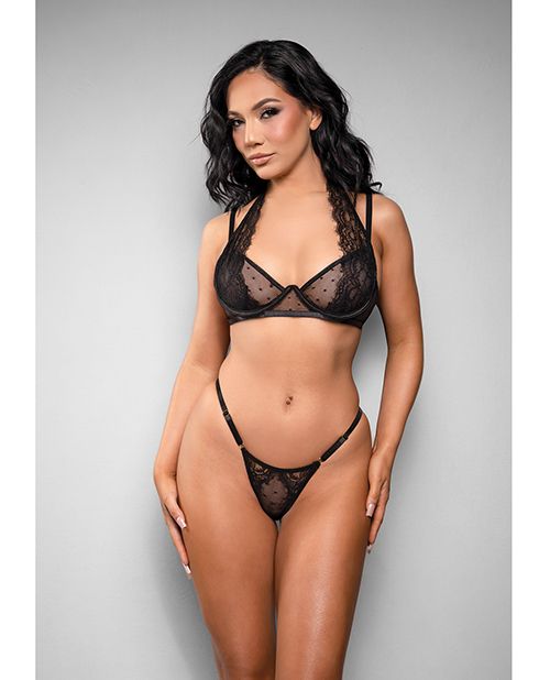 Temptress Vivienne Swiss Dot Mesh and Lace Bra With Panty