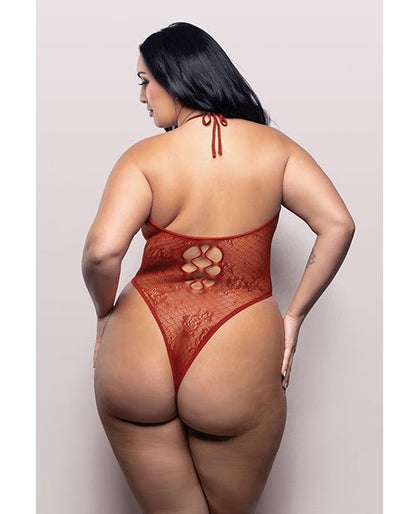 Vixen Just Kissed Plunge Halter Teddy