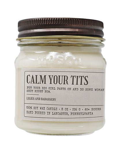 Sleazy Greetings Calm Your Tits Candle