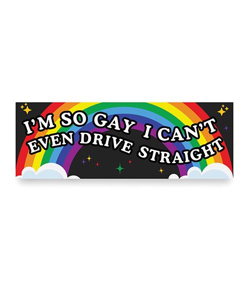 Sleazy Greetings I'm So Gay Car Magnet