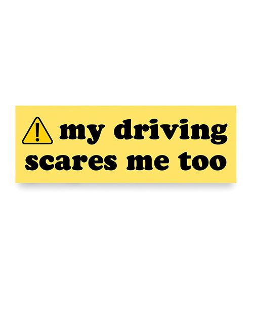 Sleazy Greetings My Driving Scares Me Too Car Magnet