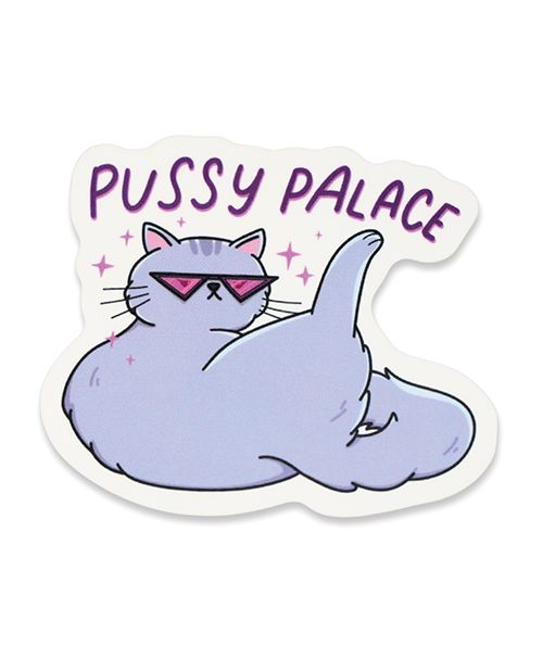 Sleazy Greetings Pussy Palace Sticker
