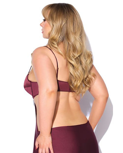 House of Desire Brigeta Satin Cut Out Long Dress