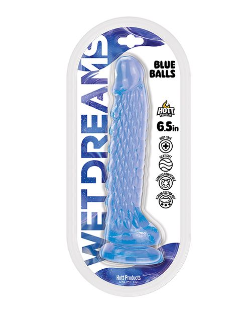 Wet Dreams Blue Balls 6.5 Inch Suction Cup Dildo