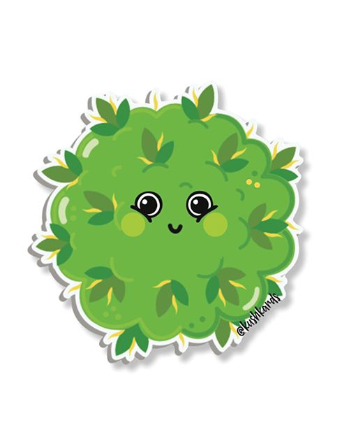 Kush Kards Cute Kush On You Bud Sticker