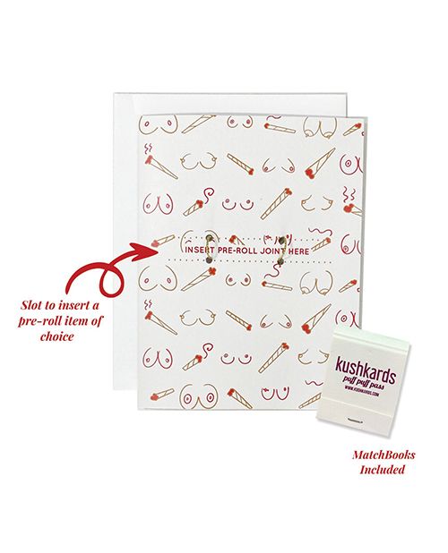 Kush Kards Doobies Boobies Greeting Card With Matchbook
