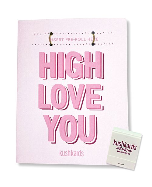 Kush Kards High Love You Greeting Card With Matchbook