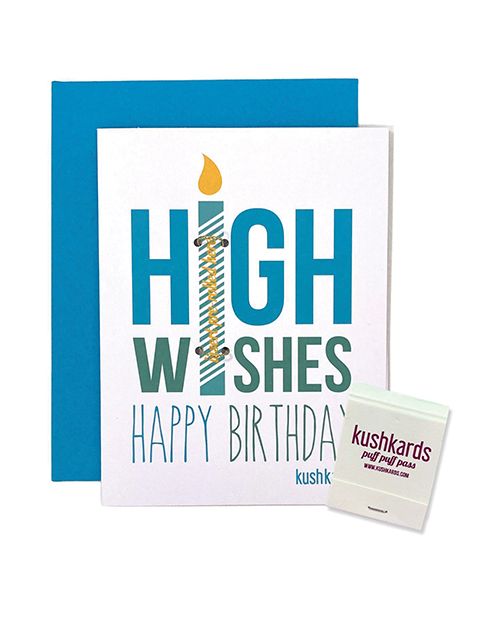 Kush Kards High Wishes Greeting Card With Matchbook
