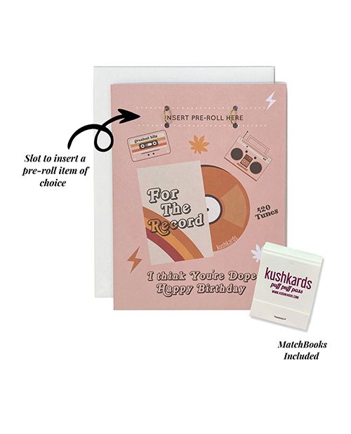 Kush Kards For The Record Greeting Card With Matchbook