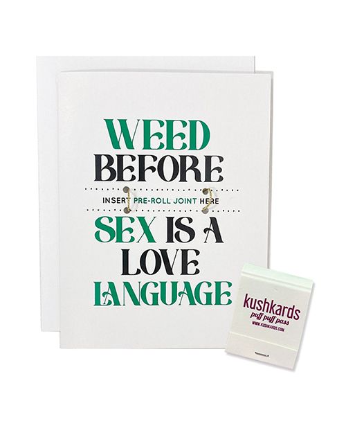 Kush Kards Weed Sex Lang Greeting Card With Matchbook