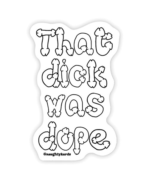 Kush Kards Dope Dick Sticker