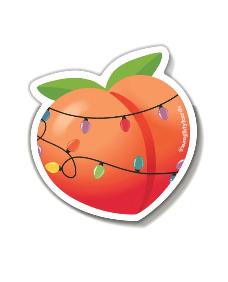 Kush Kards Peach Booty Holiday Sticker