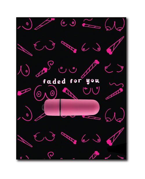 Kush Kards 420 Foreplay Faded For You Greeting Card With Vibrator and Towelette
