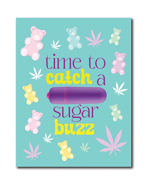 Kush Kards 420 Foreplay Sugar Buzz Greeting Card With Vibrator and Towelette