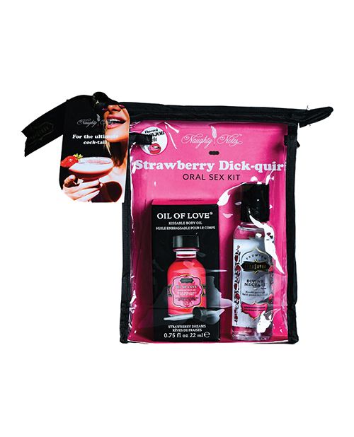 Kama Sutra Flavored Oral Sex Kit-Strawberry Dick-Quiri