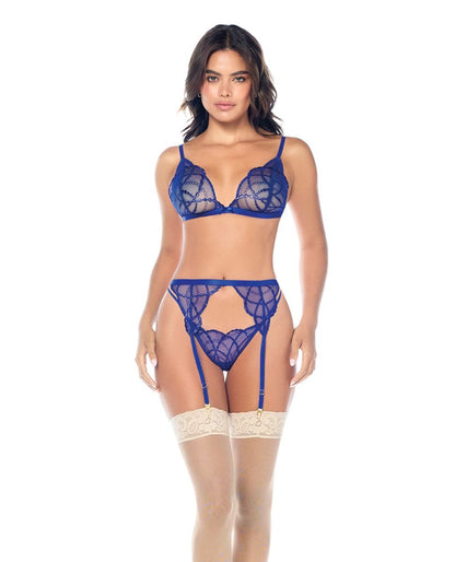 Mapale Lace Bralette With G-String & Garter