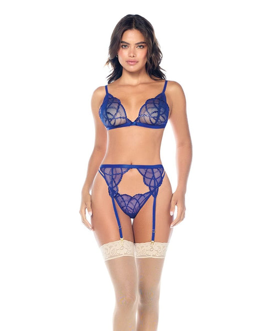 Mapale Lace Bralette With G-String & Garter