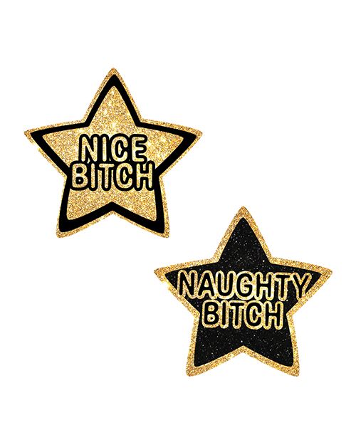 Nipztix Nice/Naughty Bitch Glitter Stars Pasties
