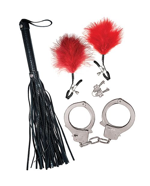 Bondage Whip and Cuffs Set