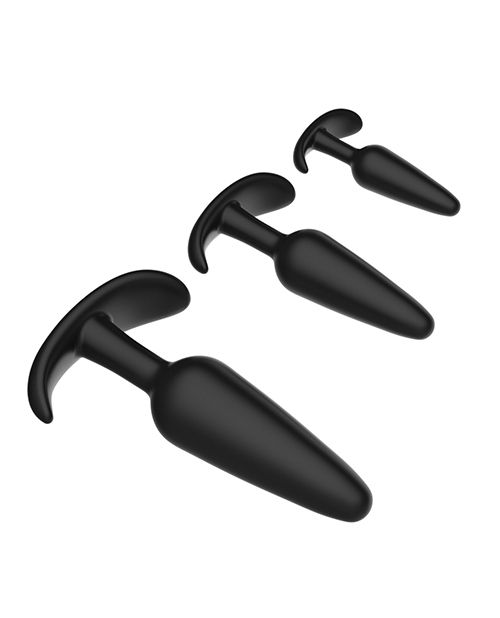 Curious Level Up Anal Trainers 3 Piece Silicone Anchor Set