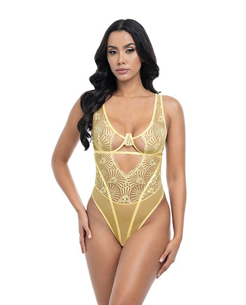 Oh La La Cheri Tiana Scallop Lace & Mesh Underwire Teddy
