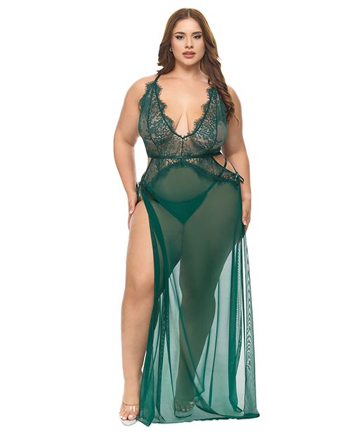 Oh La La Cheri Cami Lace and Mesh Gown