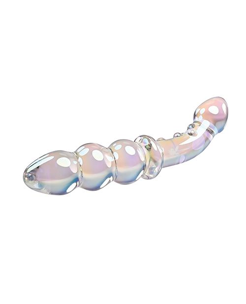 Playboy Pleasure Jewels Double Glass Dildo With Anal Beads