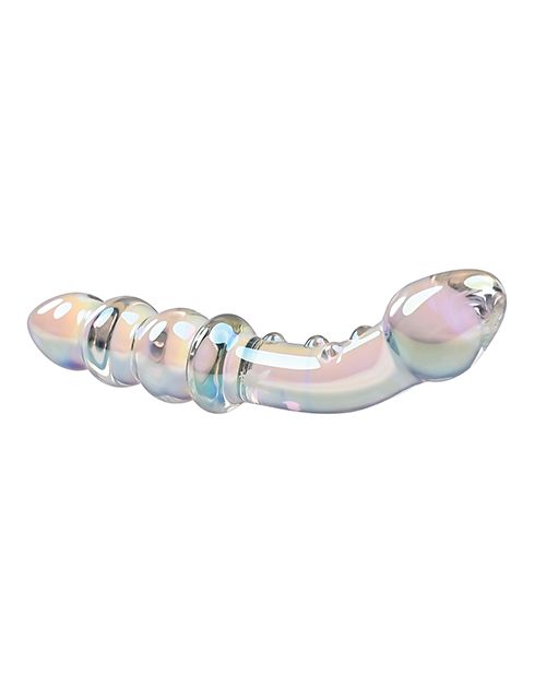 Playboy Pleasure Jewels Double Glass Dildo With Anal Beads