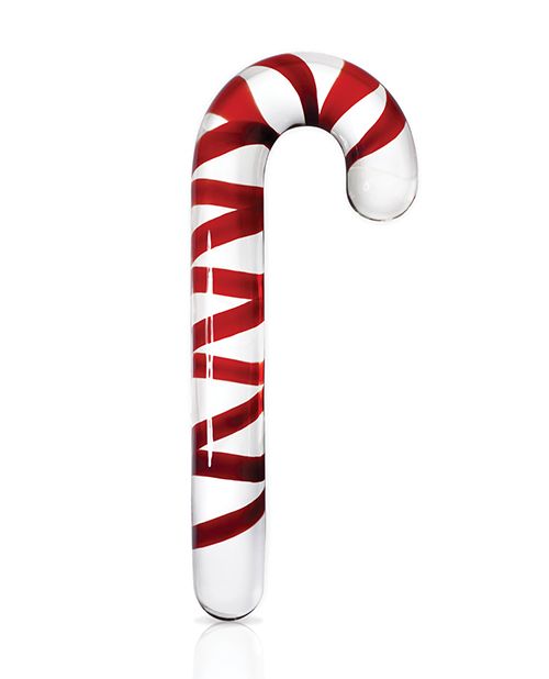 Icicles No. 59 Handblown Glass Candy Cane Glass Dildo