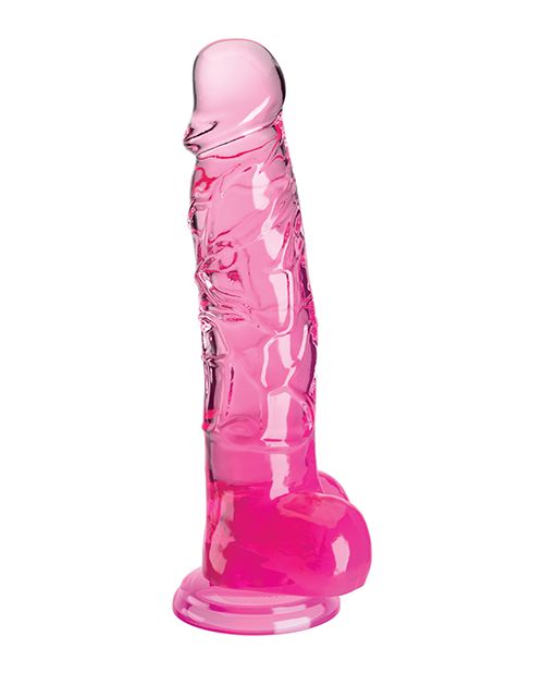 King Cock Clear 8 Inch Cock With Balls