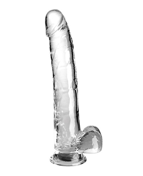 King Cock Clear 11 Inch Cock With Balls