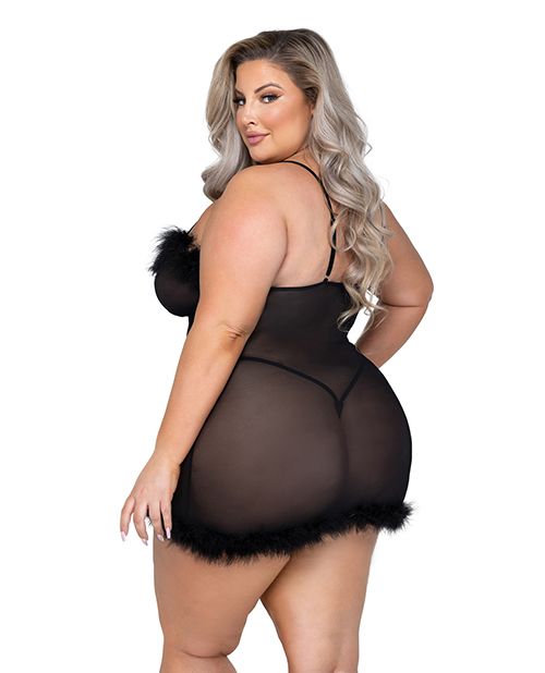 Roma Confidential Afterhours Maribou & Mesh Chemise