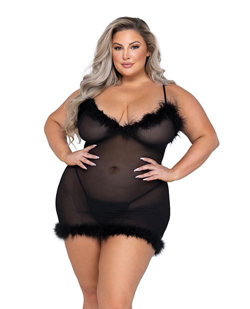 Roma Confidential Afterhours Maribou & Mesh Chemise