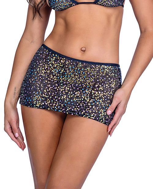 Roma Confidential Sequin Fishnet Skirt