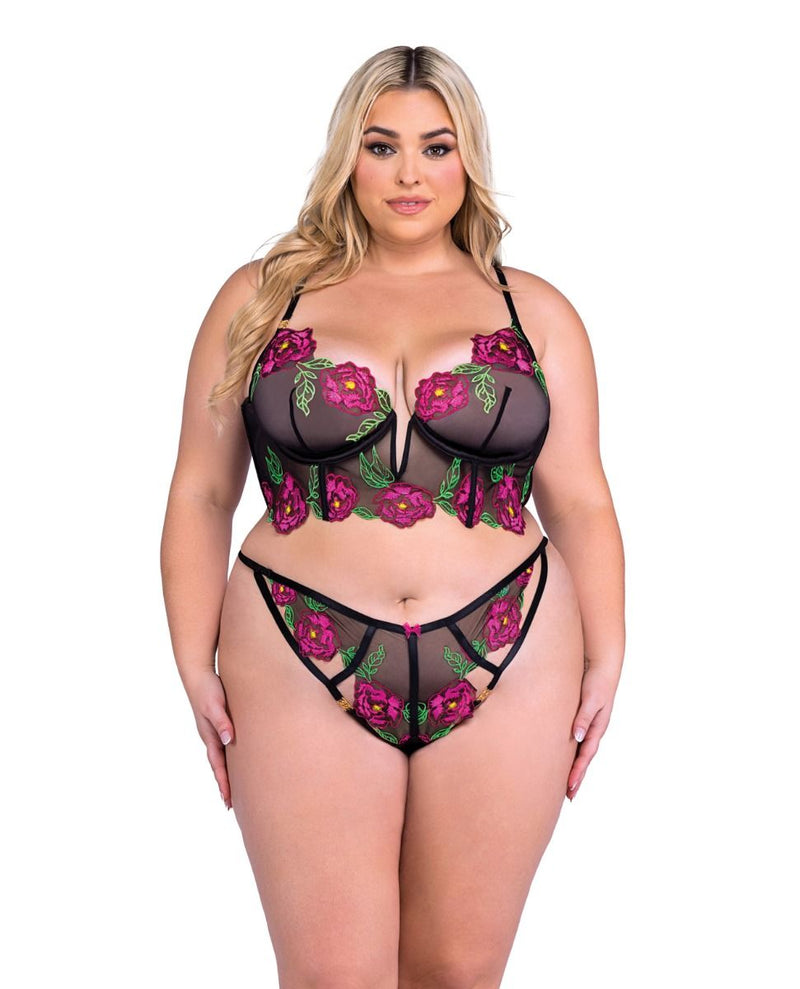 Roma Confidential Peony Paradise Underwire Bralette & G-String