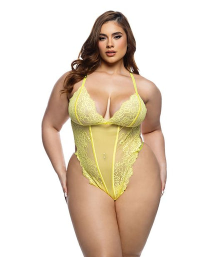 Roma Confidential Kiss & Bloom Floral Eyelash Lace and Mesh Teddy