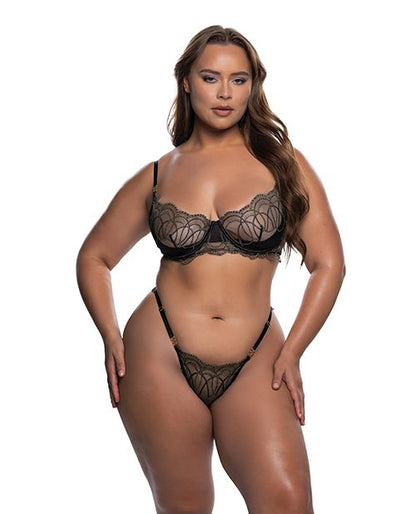 Roma Confidential Beaded Belle Metallic Embroidery Bra Set